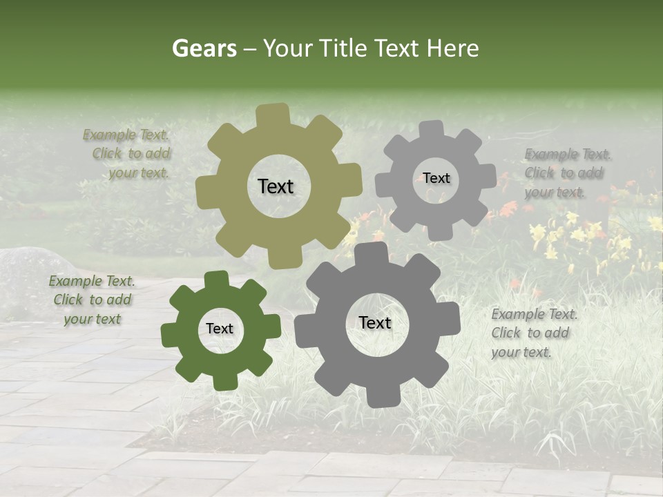 Garden Parkland Grass PowerPoint Template