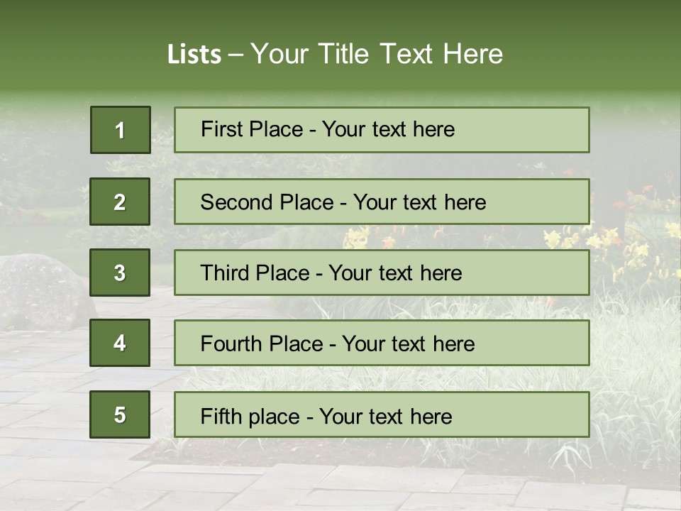 Garden Parkland Grass PowerPoint Template