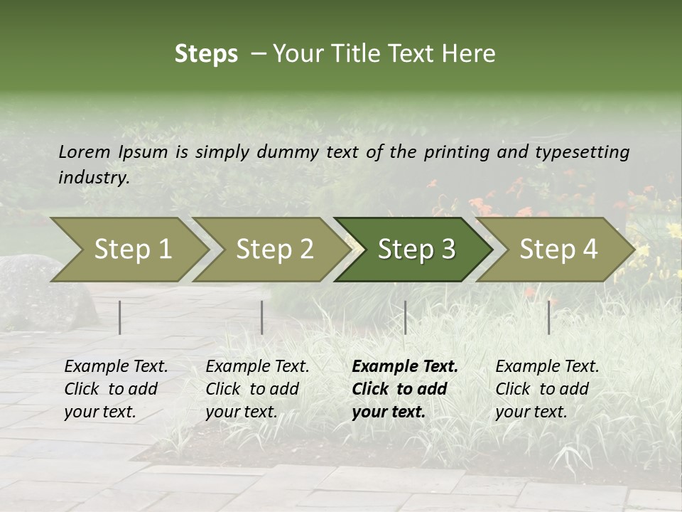 Garden Parkland Grass PowerPoint Template