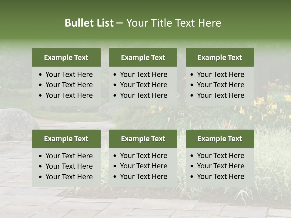 Garden Parkland Grass PowerPoint Template