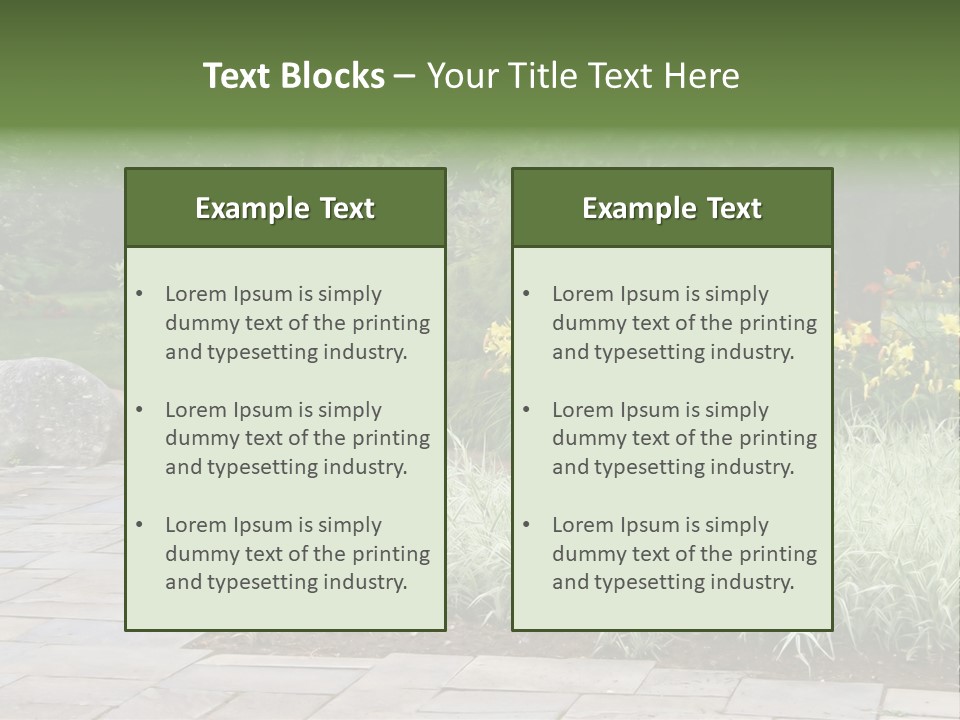 Garden Parkland Grass PowerPoint Template