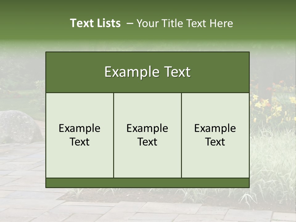 Garden Parkland Grass PowerPoint Template