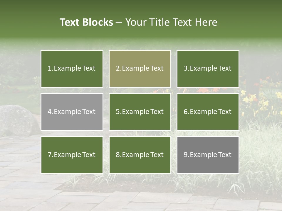 Garden Parkland Grass PowerPoint Template