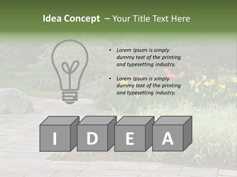 Garden Parkland Grass PowerPoint Template