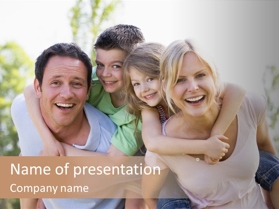 Parents Father Portrait PowerPoint Template