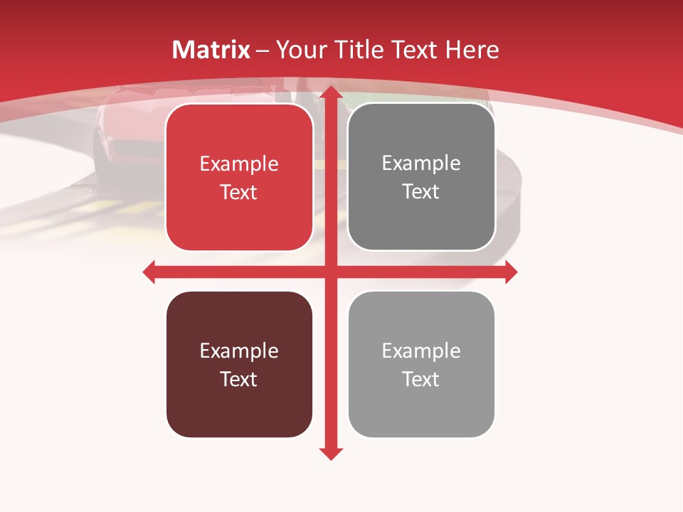 Sports Car Race Track Slot Cars PowerPoint Template