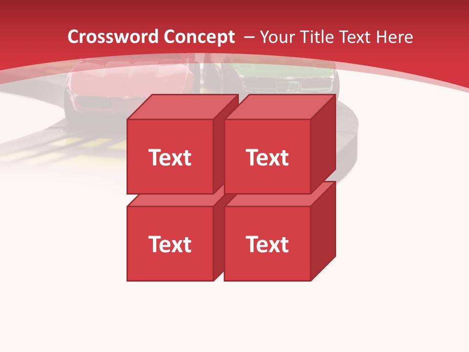 Sports Car Race Track Slot Cars PowerPoint Template