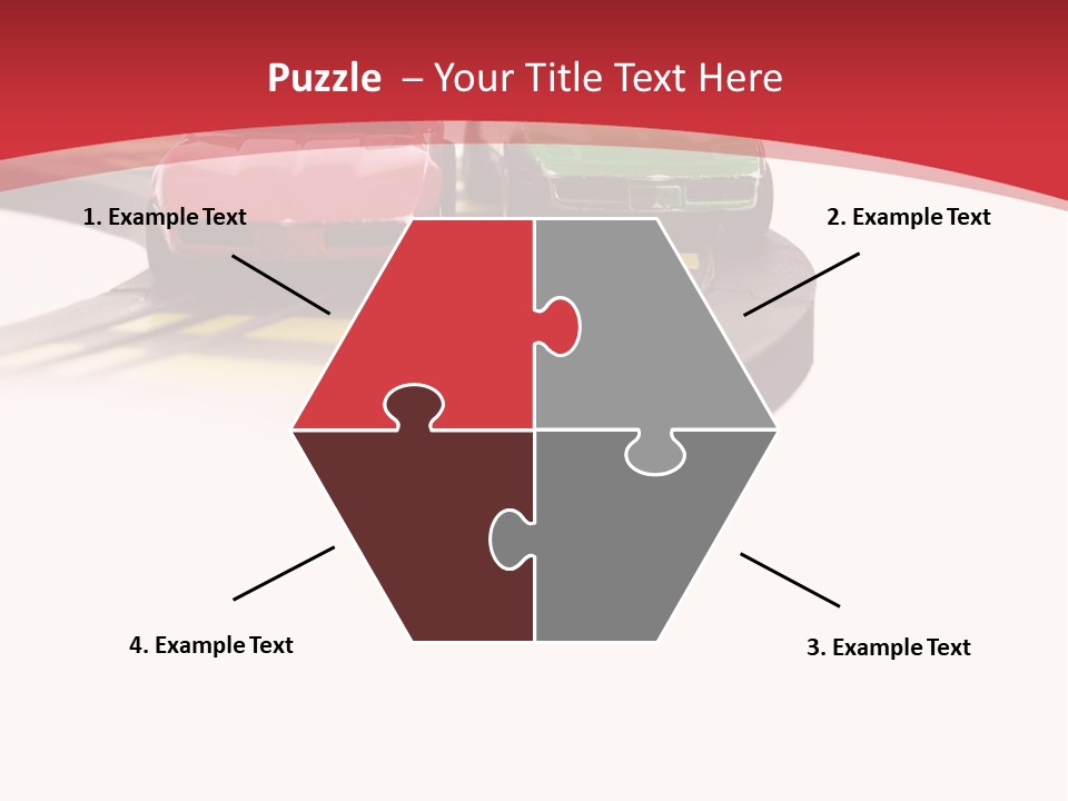 Sports Car Race Track Slot Cars PowerPoint Template