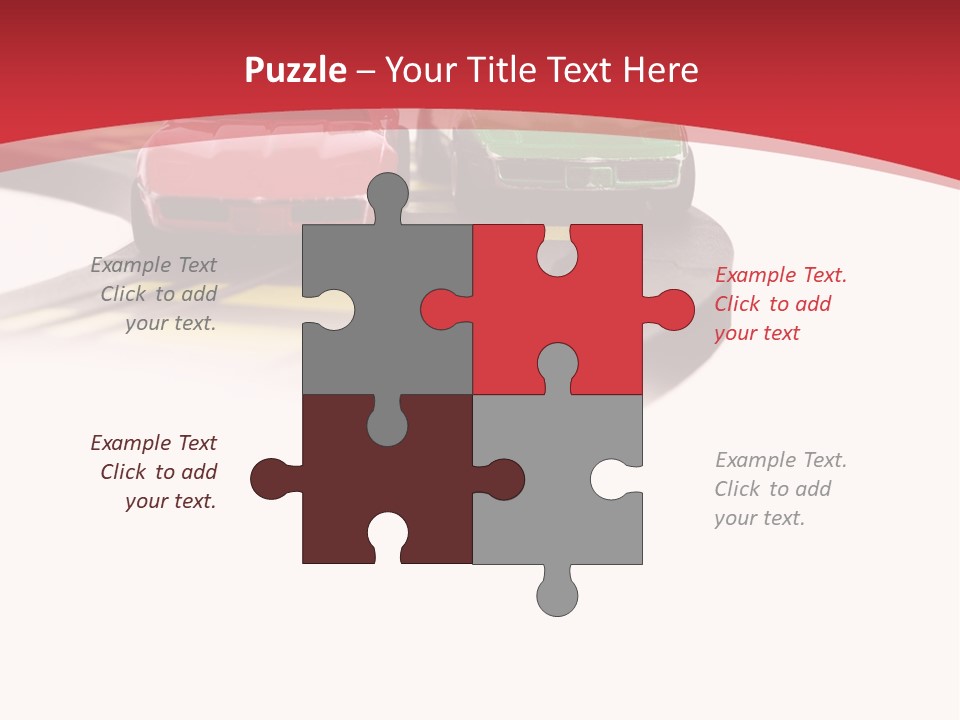 Sports Car Race Track Slot Cars PowerPoint Template