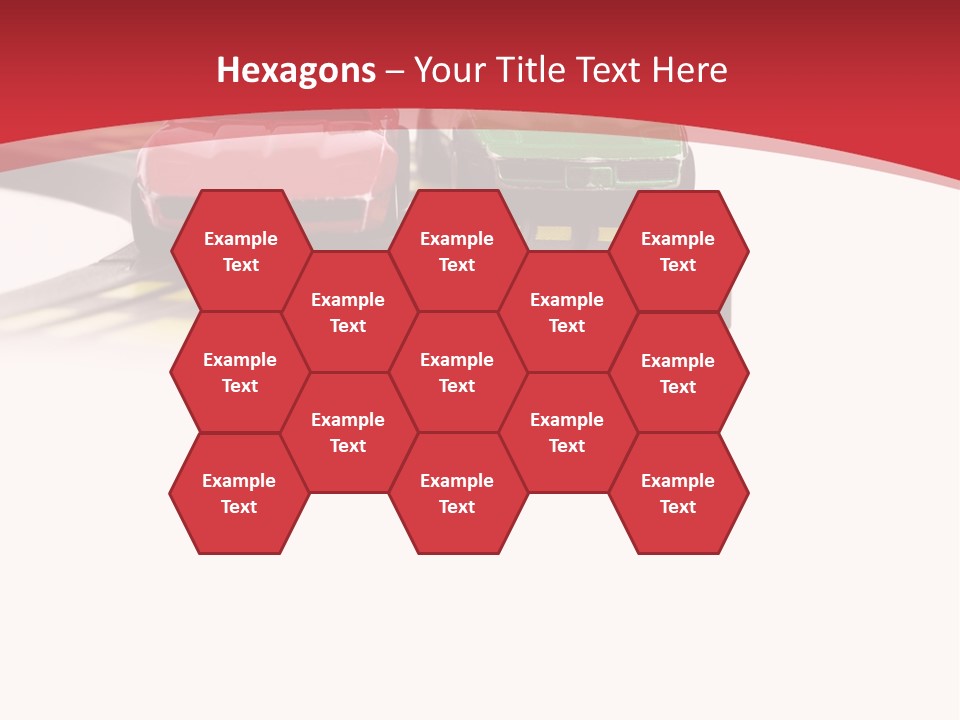 Sports Car Race Track Slot Cars PowerPoint Template