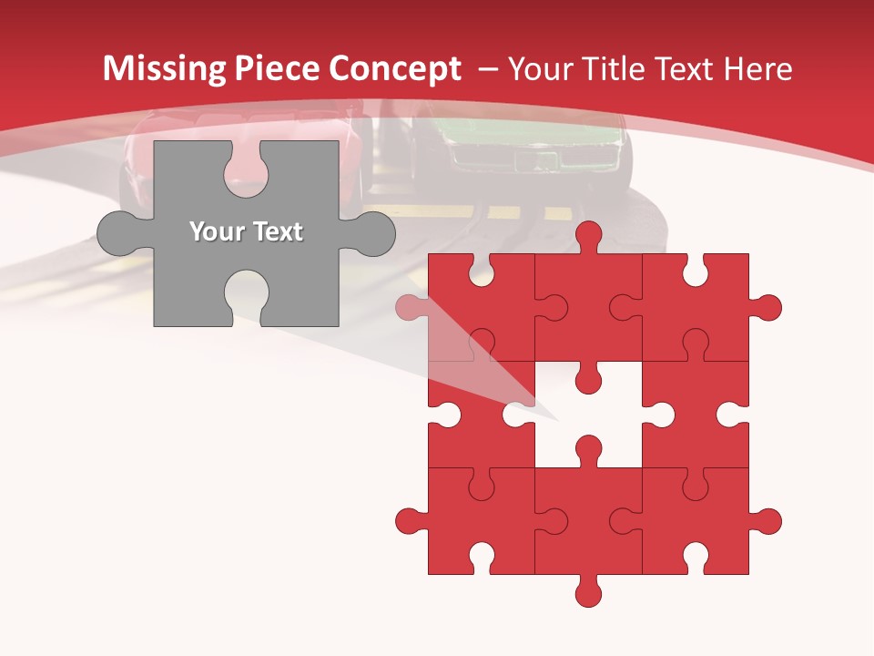 Sports Car Race Track Slot Cars PowerPoint Template