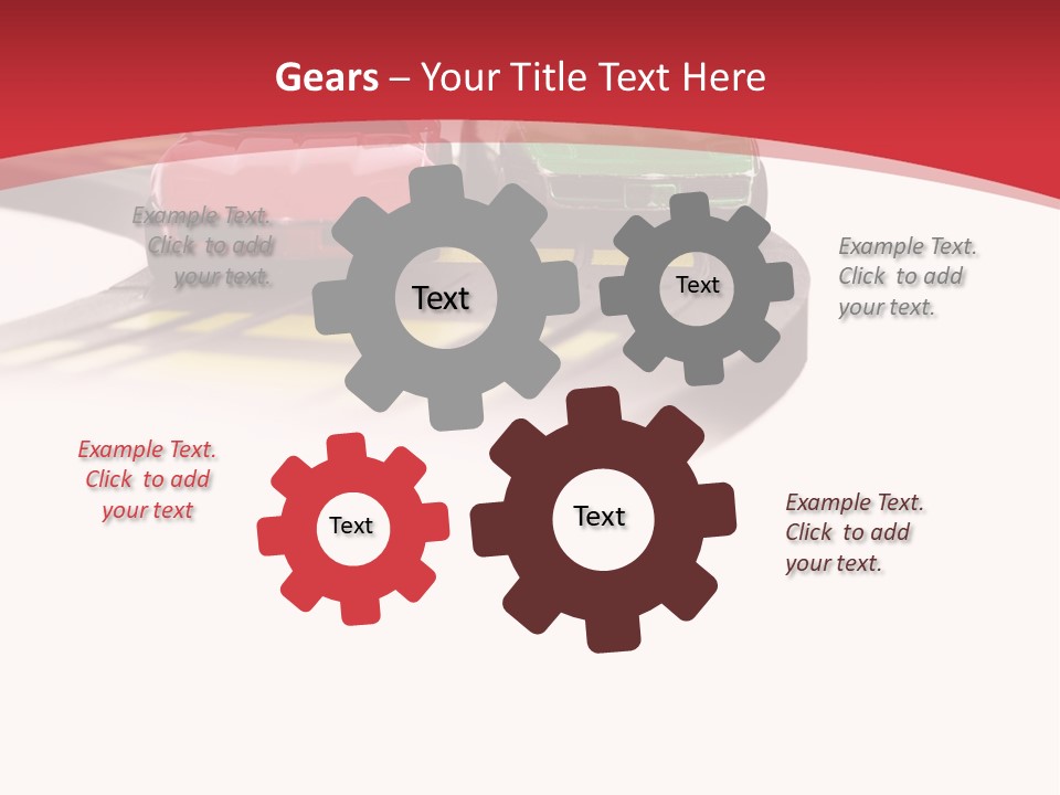 Sports Car Race Track Slot Cars PowerPoint Template