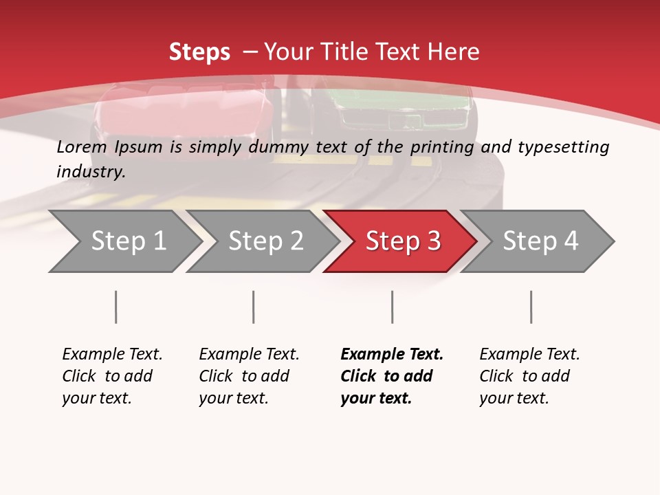 Sports Car Race Track Slot Cars PowerPoint Template