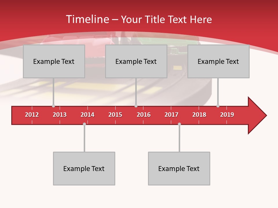 Sports Car Race Track Slot Cars PowerPoint Template