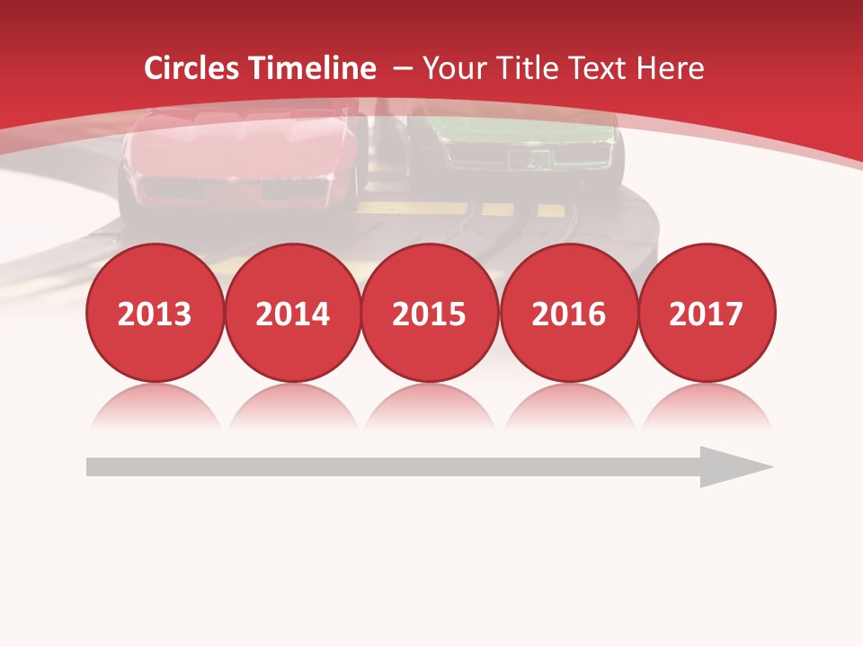 Sports Car Race Track Slot Cars PowerPoint Template