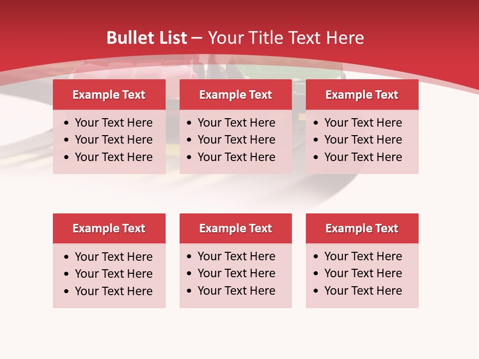 Sports Car Race Track Slot Cars PowerPoint Template