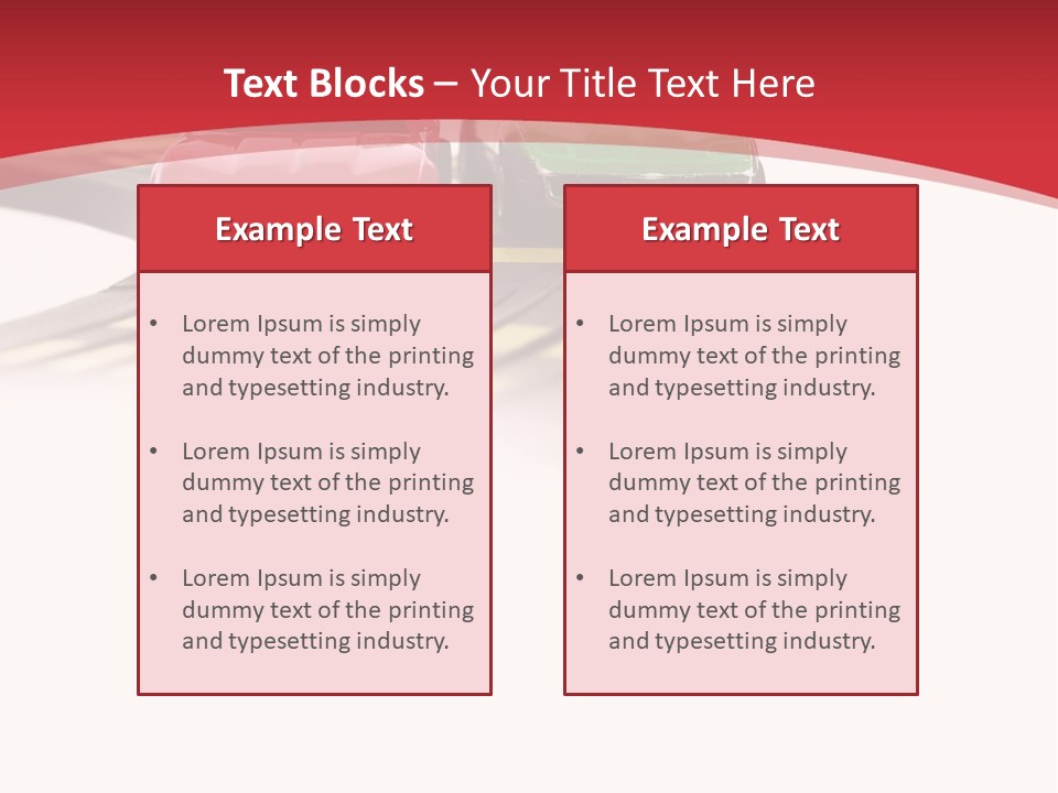 Sports Car Race Track Slot Cars PowerPoint Template