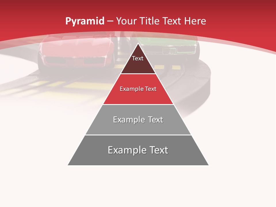 Sports Car Race Track Slot Cars PowerPoint Template