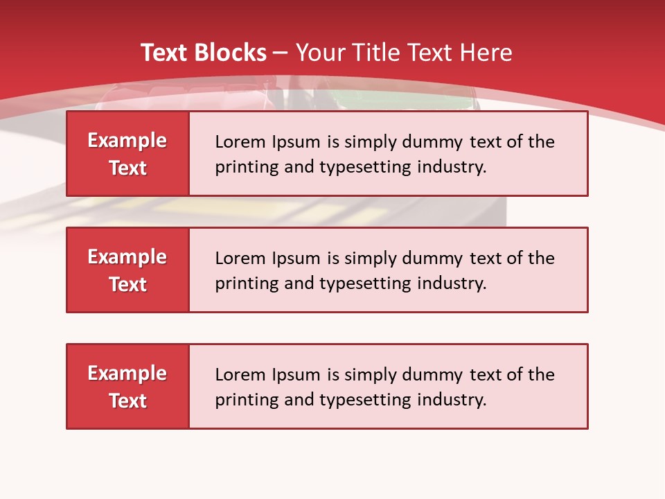 Sports Car Race Track Slot Cars PowerPoint Template