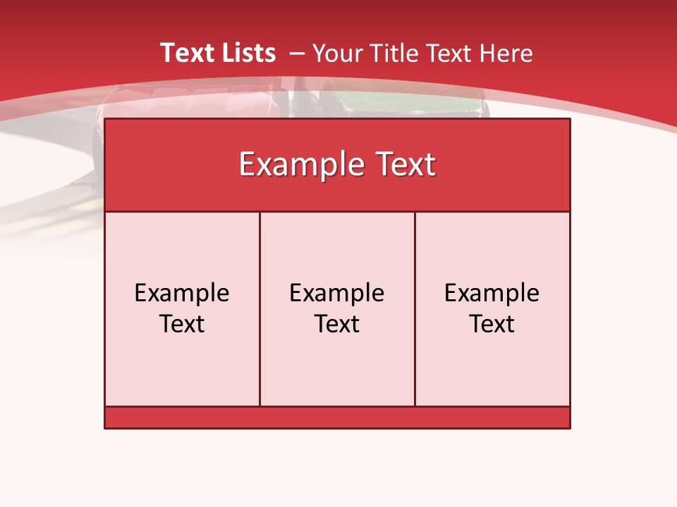 Sports Car Race Track Slot Cars PowerPoint Template