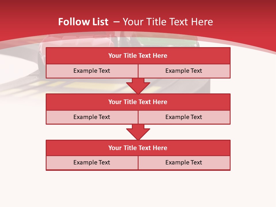 Sports Car Race Track Slot Cars PowerPoint Template