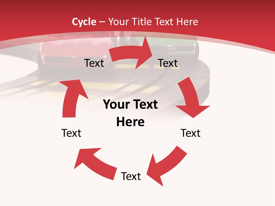 Sports Car Race Track Slot Cars PowerPoint Template