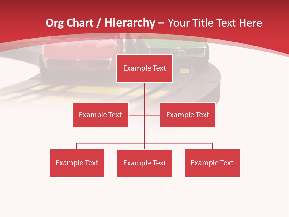 Sports Car Race Track Slot Cars PowerPoint Template