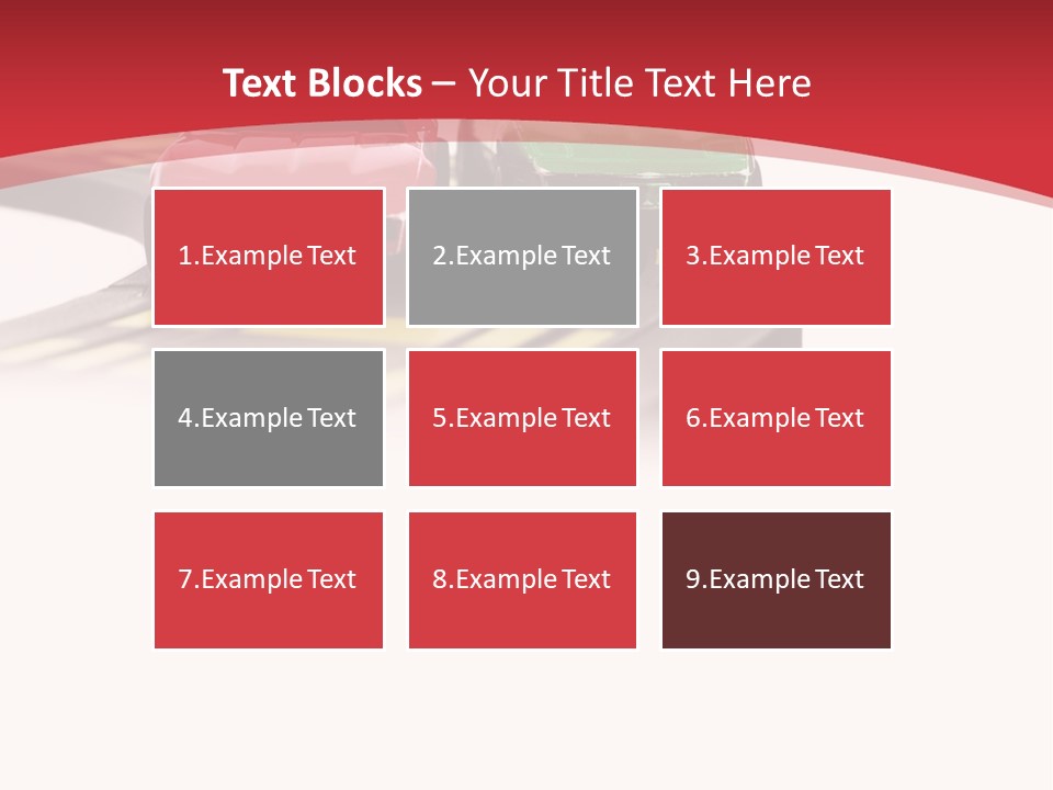 Sports Car Race Track Slot Cars PowerPoint Template