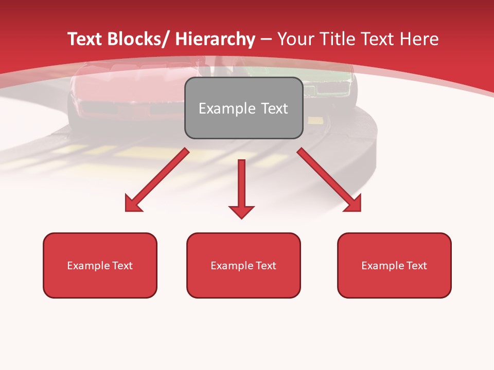 Sports Car Race Track Slot Cars PowerPoint Template