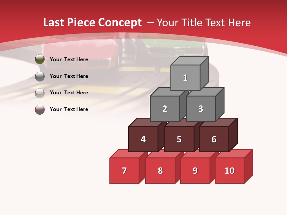 Sports Car Race Track Slot Cars PowerPoint Template