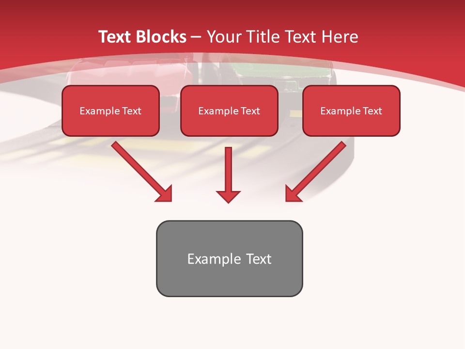 Sports Car Race Track Slot Cars PowerPoint Template