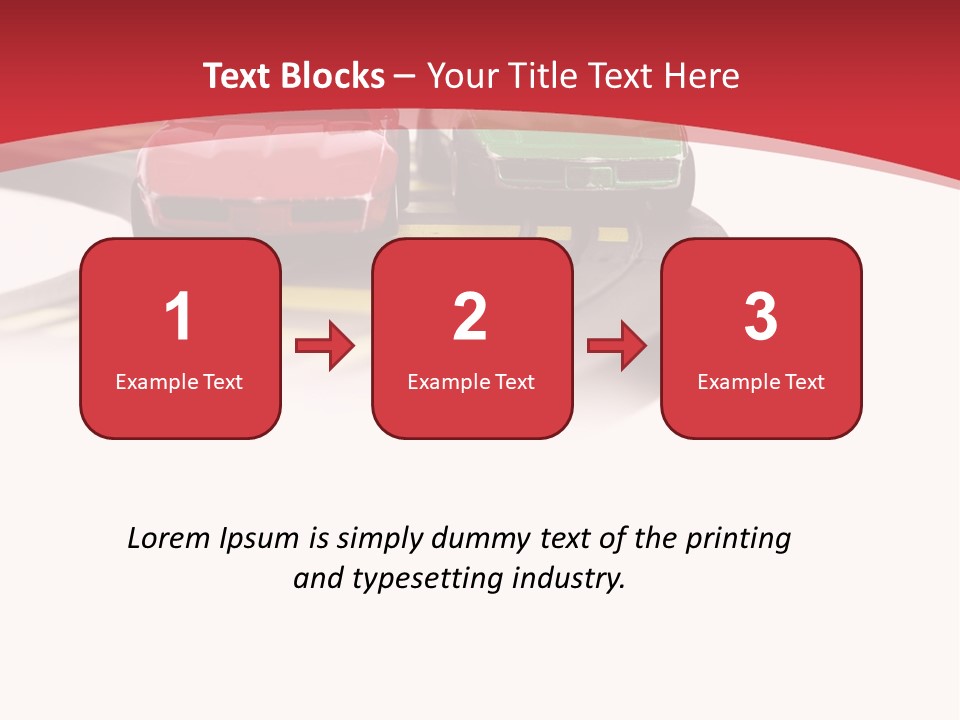 Sports Car Race Track Slot Cars PowerPoint Template