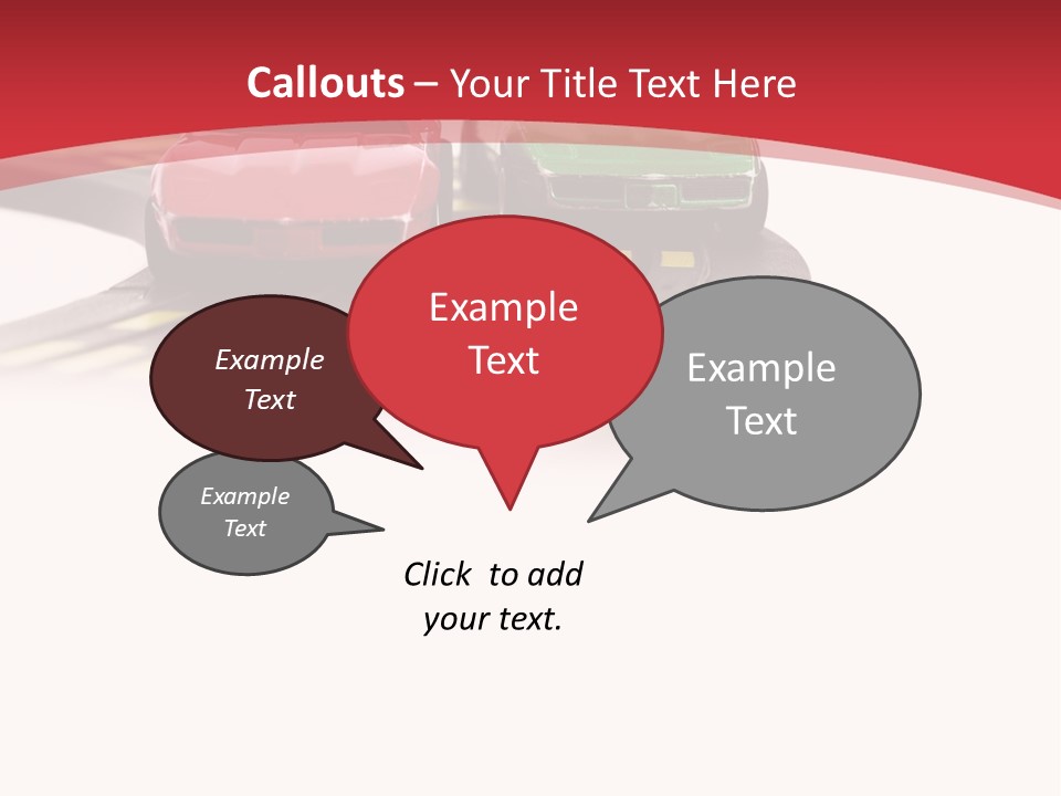 Sports Car Race Track Slot Cars PowerPoint Template