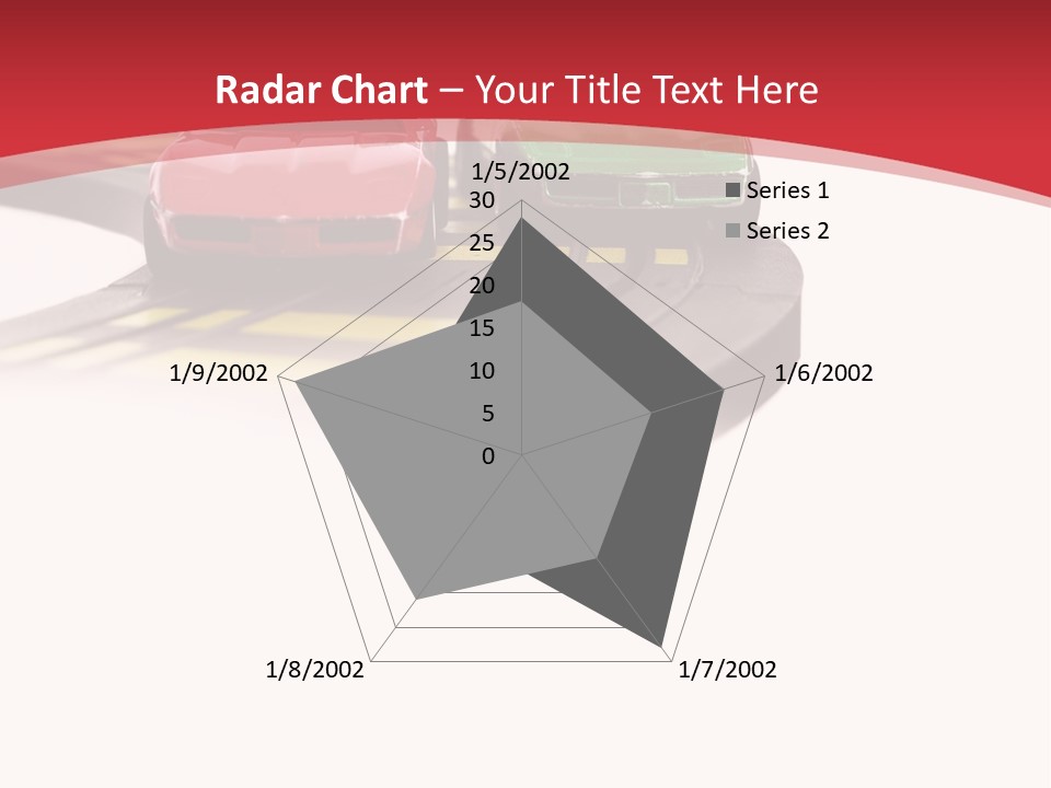 Sports Car Race Track Slot Cars PowerPoint Template