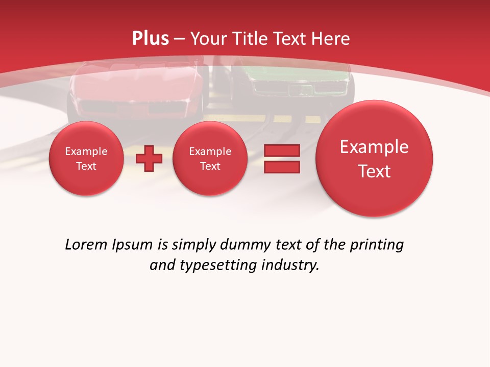 Sports Car Race Track Slot Cars PowerPoint Template