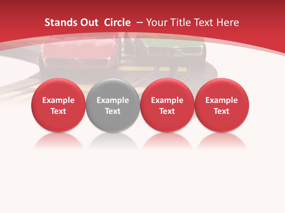 Sports Car Race Track Slot Cars PowerPoint Template