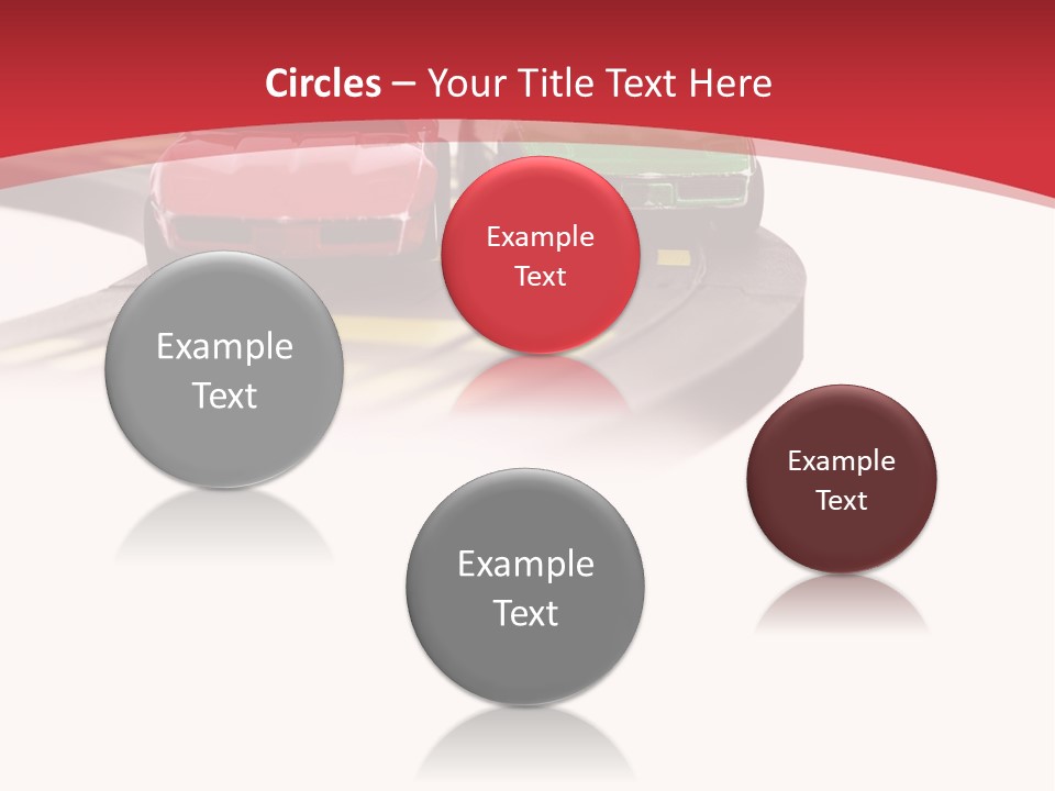 Sports Car Race Track Slot Cars PowerPoint Template