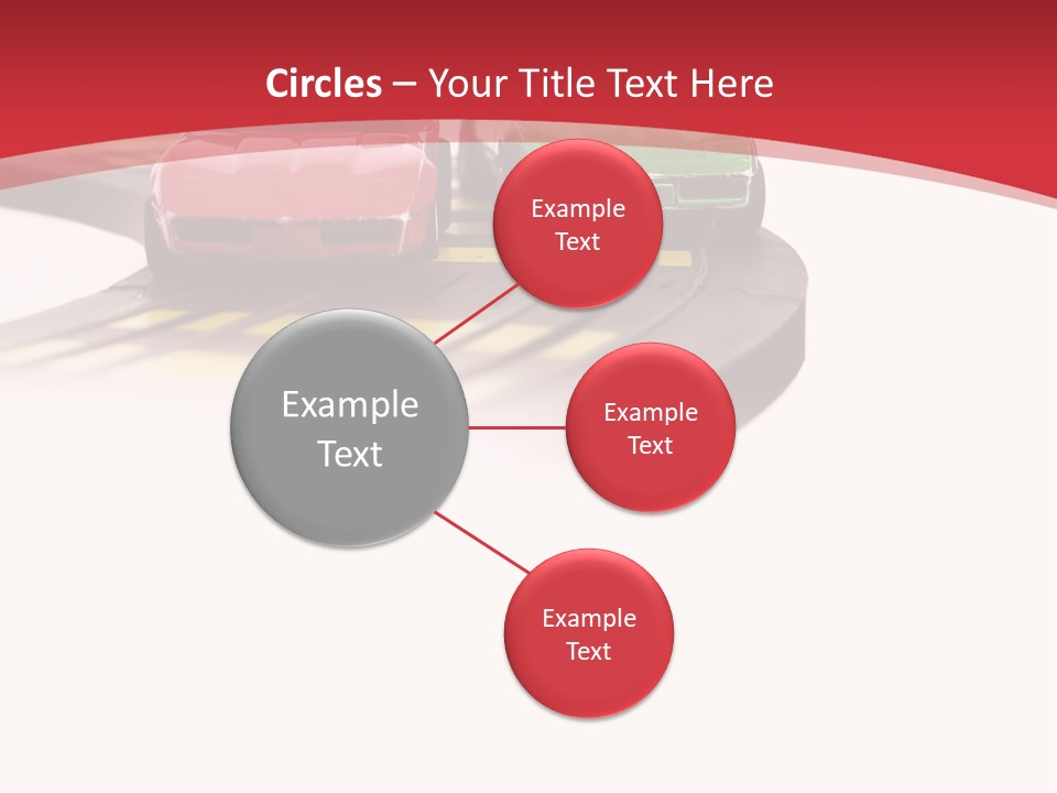 Sports Car Race Track Slot Cars PowerPoint Template