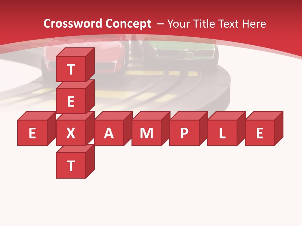 Sports Car Race Track Slot Cars PowerPoint Template