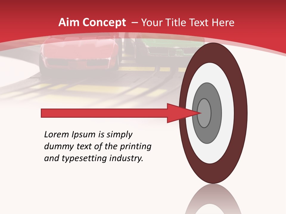 Sports Car Race Track Slot Cars PowerPoint Template