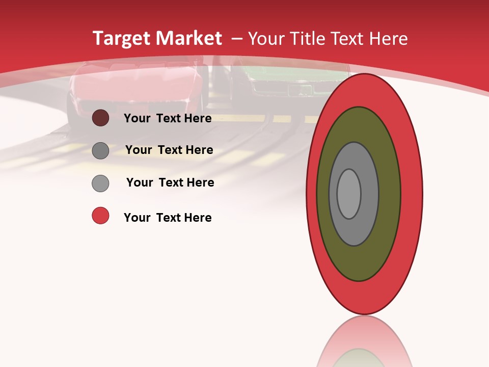 Sports Car Race Track Slot Cars PowerPoint Template