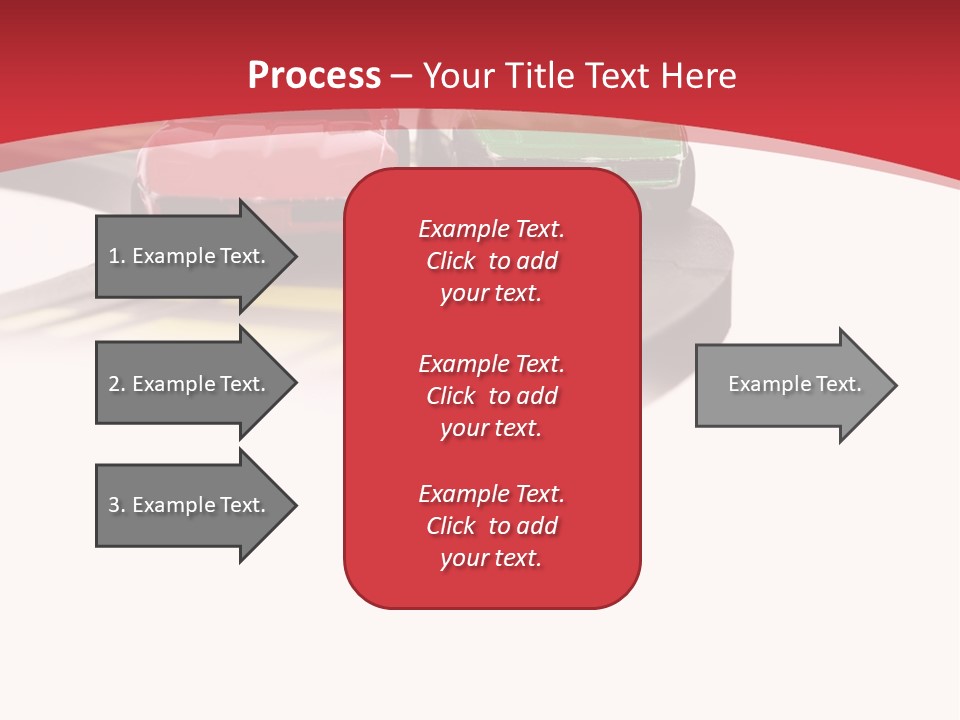 Sports Car Race Track Slot Cars PowerPoint Template