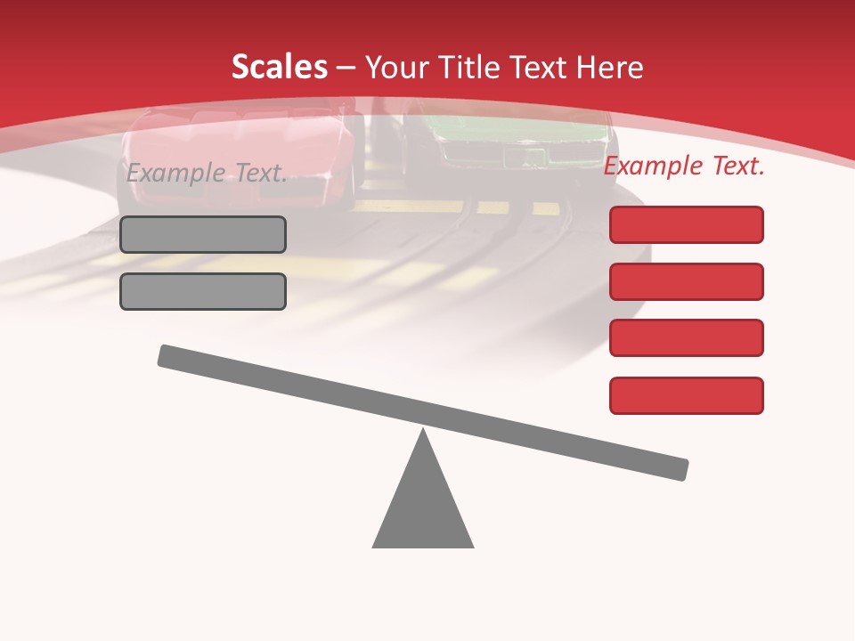 Sports Car Race Track Slot Cars PowerPoint Template