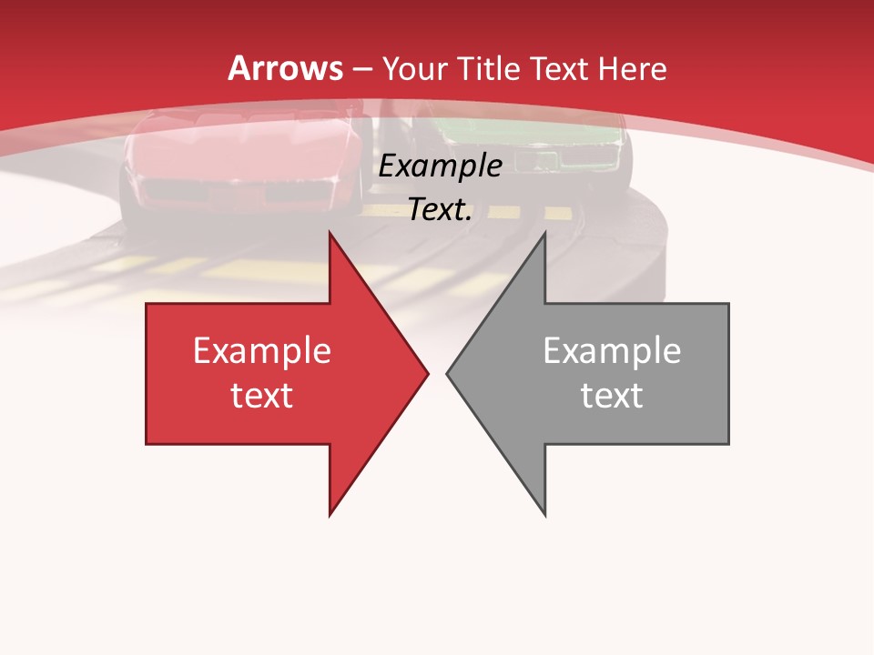 Sports Car Race Track Slot Cars PowerPoint Template