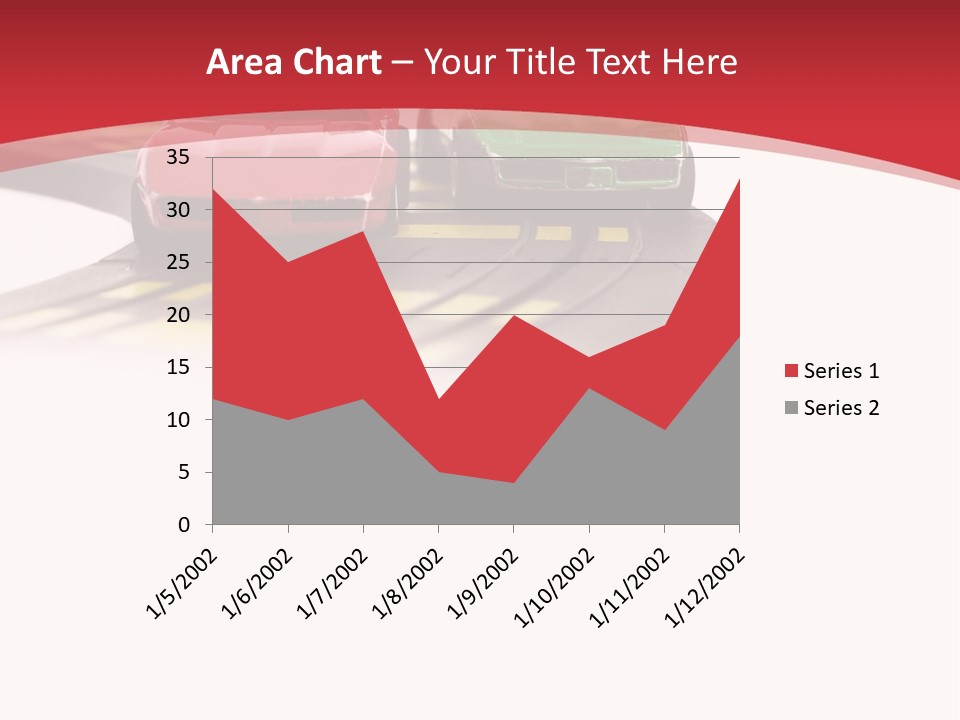 Sports Car Race Track Slot Cars PowerPoint Template