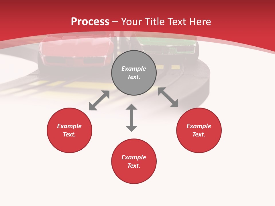 Sports Car Race Track Slot Cars PowerPoint Template