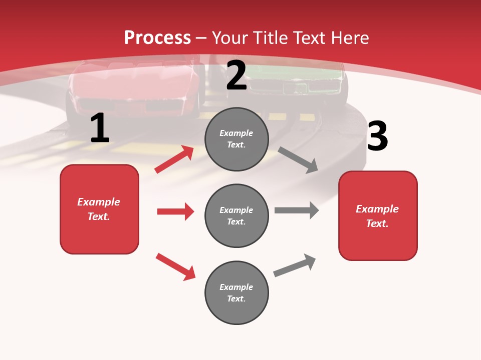 Sports Car Race Track Slot Cars PowerPoint Template