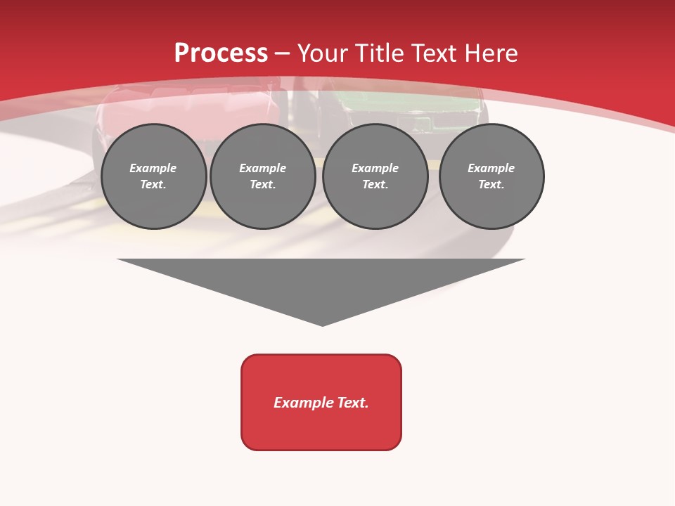 Sports Car Race Track Slot Cars PowerPoint Template