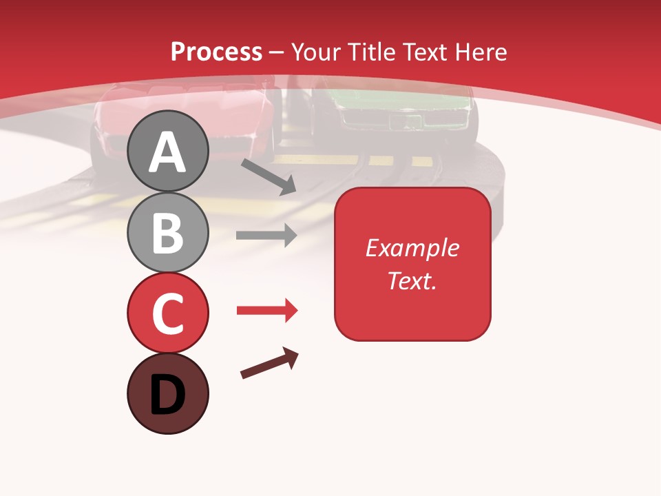 Sports Car Race Track Slot Cars PowerPoint Template