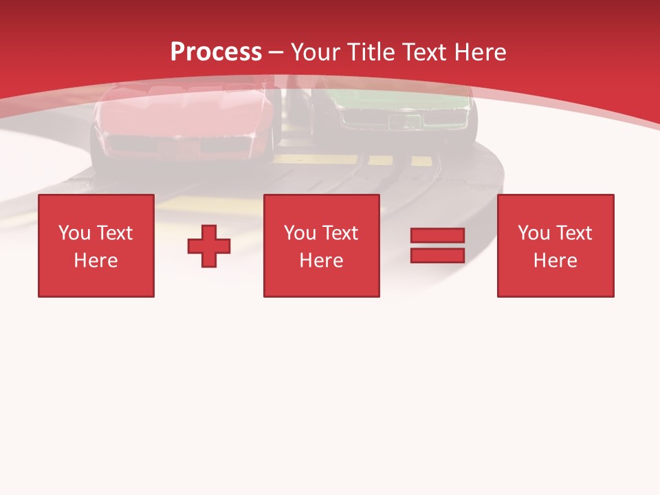 Sports Car Race Track Slot Cars PowerPoint Template